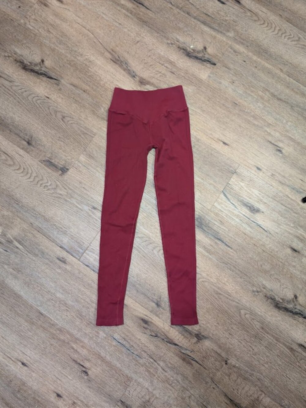 NUX Active Restore Legging Size Small Garnet Burgundy Seamless Gym Leggings